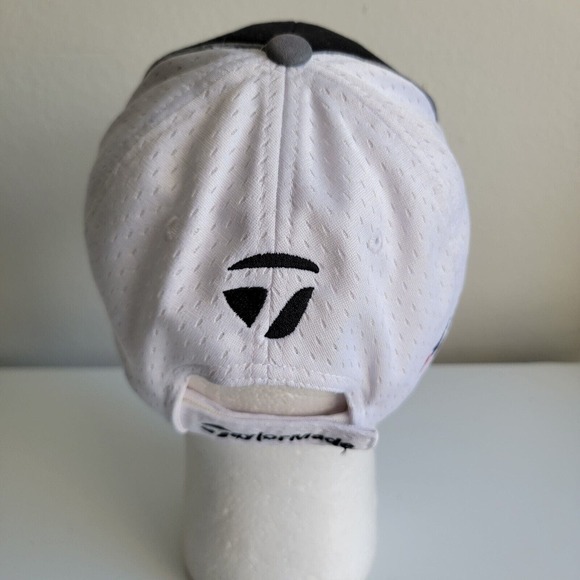 TaylorMade Golf Hat Cap TP Ball Burner Adjustable Strapback Black Gray - Picture 4 of 11